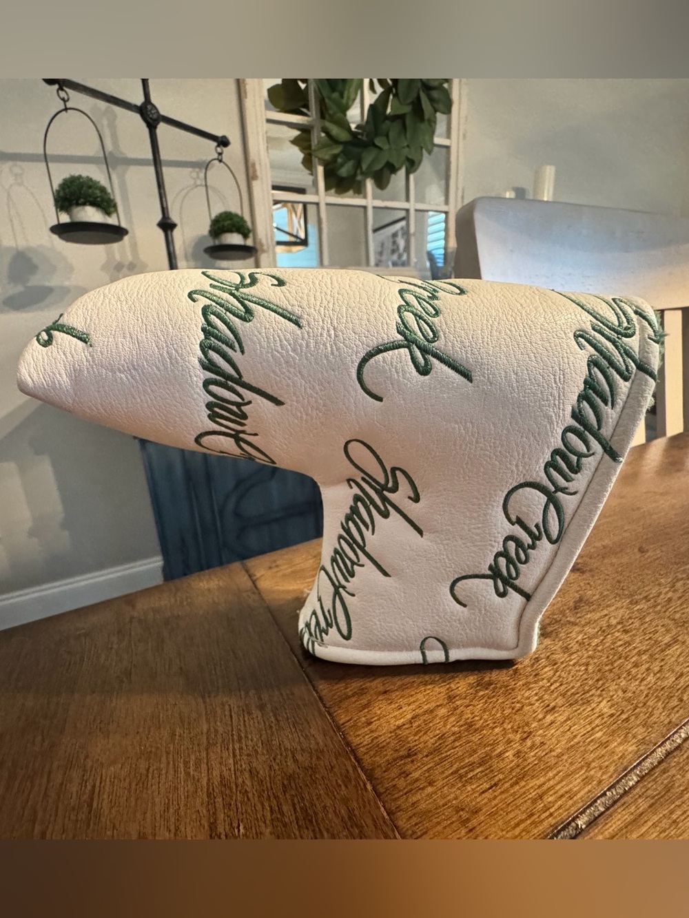 Shadow Creek Golf Course White Putter Head-cover like new! CMCDESIGN